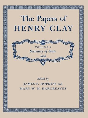 cover image of The Papers of Henry Clay